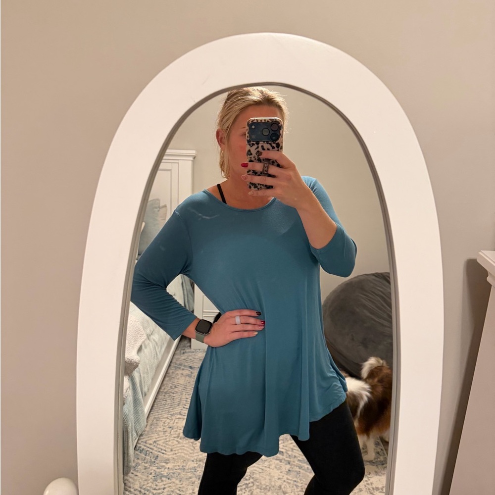 Simply Southern Teal Tunic Top